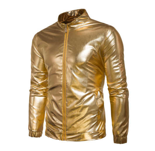 2020 New Trend Gold Silver Jacket European and American Nightclub Shiny Jacket, Gray
2020 New Trend Gold Silver Jacket European and American Nightclub Shiny Jacket, Gray