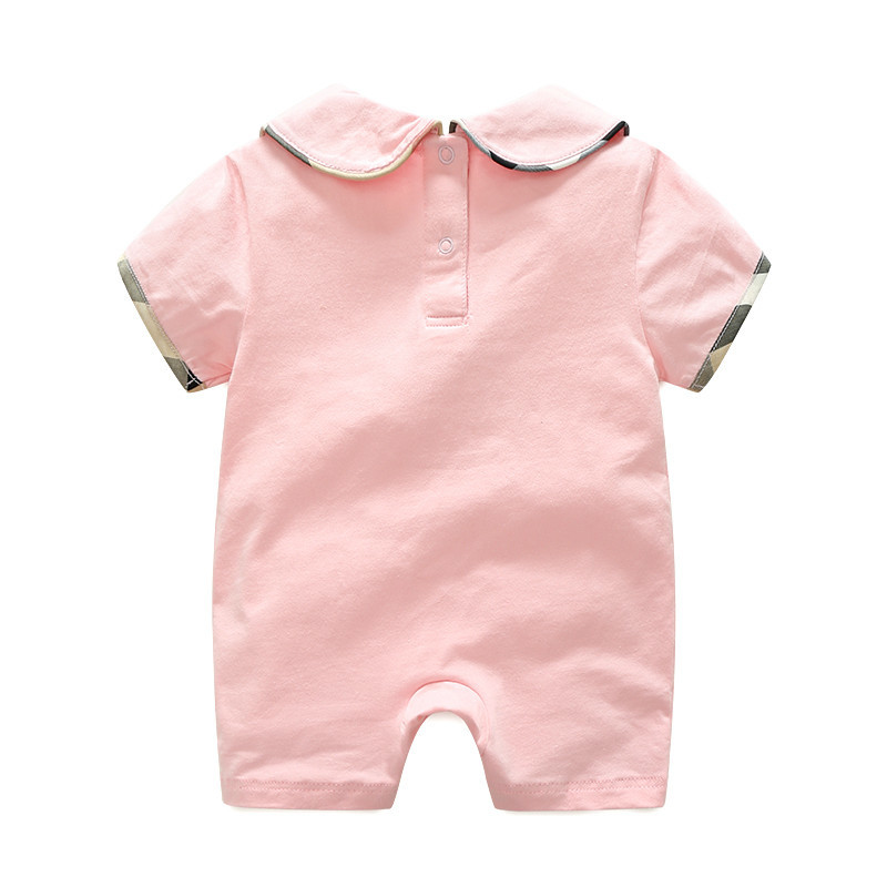 Summer Lapels Baby Rompers Baby Boy Girl Clothing Newborn Infant Short Sleeve Thin Children Clothes