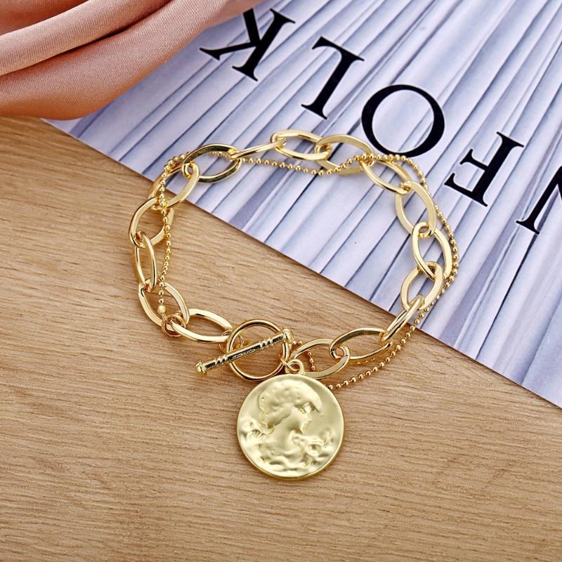 Uer European Style Queen Portrait Coin Charm Bracelets For Women Gold Color Thick Link Strand Chains Vintage Fashion Jewelry
Uer European Style Queen Portrait Coin Charm Bracelets For Women Gold Color Thick Link Strand Chains Vintage Fashion Jewelry