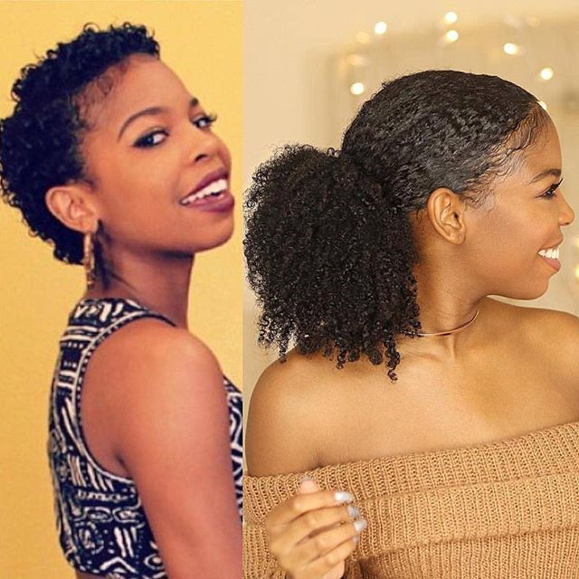 DIVA 100% Human hair ponytail extension jet puff afro bun big puff short high afro kinky curly hair extension 140g