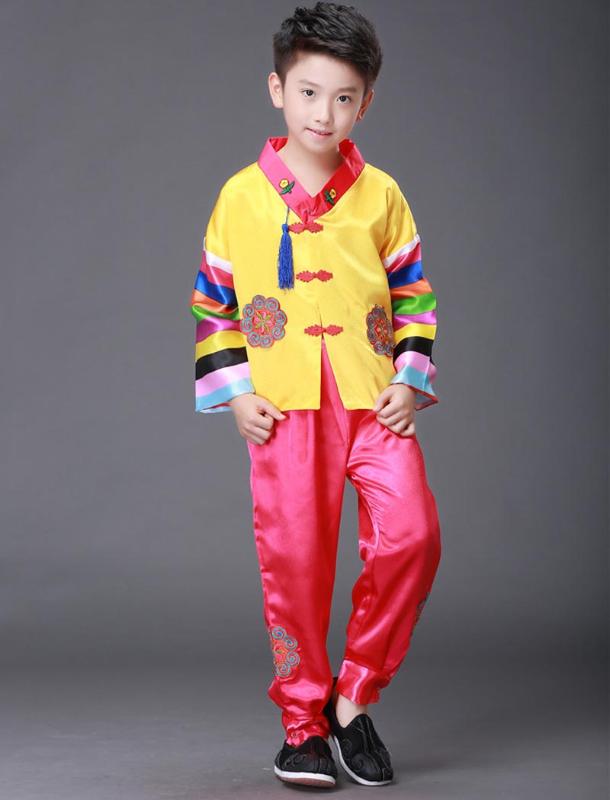 Kid boy Traditional Korean clothing Male Hanbok hanfu Clothes Hanfu holiday party Performance dance costume for children