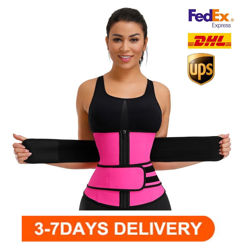 US STOCK, Men Women Shapers Waist Trainer Belt Corset Belly Slimming Shapewear Adjustable Waist Support Body Shapers FY8084