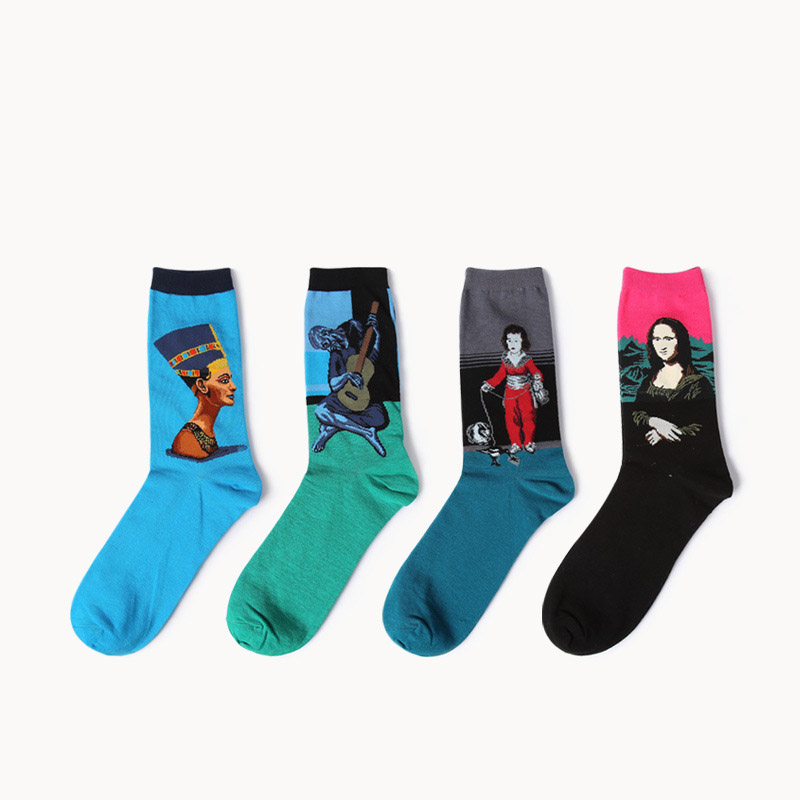 Couples Cotton Harajuku Socks Funny Famous Panting Ankle Art Socks For Men Colorful Hispter Creative Funny Sox
Couples Cotton Harajuku Socks Funny Famous Panting Ankle Art Socks For Men Colorful Hispter Creative Funny Sox