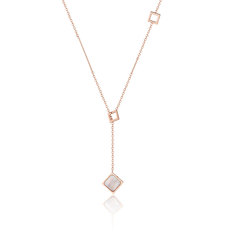 Stainless Steel Initial Rhombus Necklace with Shell Charm Rose Gold Choker Necklace for Women Collier Femme Jewelry
Stainless Steel Initial Rhombus Necklace with Shell Charm Rose Gold Choker Necklace for Women Collier Femme Jewelry