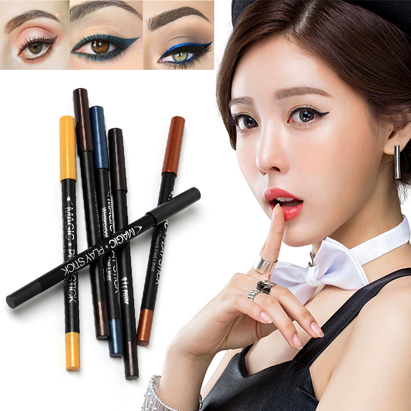 

12 Colors Eyeliner Pencil Pearlescent Shimmer Pearl Waterproof Long Lasting Easy To Wear Natural Eyeliner Pen TSLM1