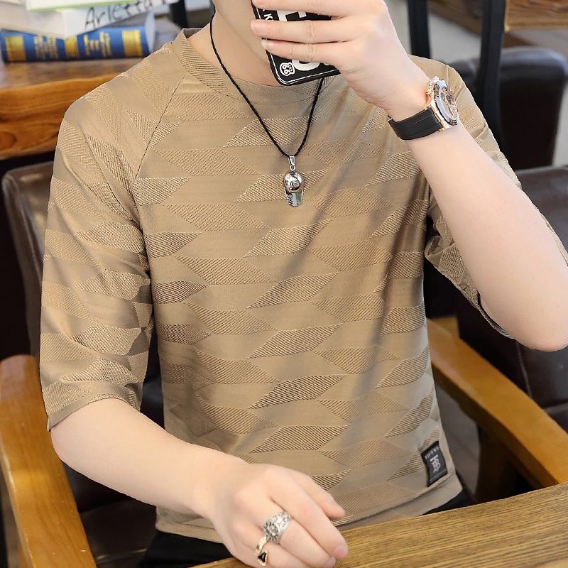 Men's Viscose Fiber Cool Fashion Brand Short-Sleeved T-shirt Summer Style Half-Sleeve Shirt Men's 7 Points 5 Points Shirt
Men's Viscose Fiber Cool Fashion Brand Short-Sleeved T-shirt Summer Style Half-Sleeve Shirt Men's 7 Points 5 Points Shirt