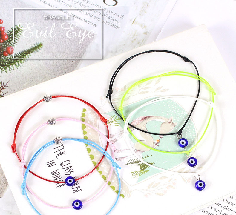 Red String Evil Eye Lucky Red Cord Identification Bracelets Korean DIY Jewelry Womens Rope Chain Adjustable Bracelet Gift