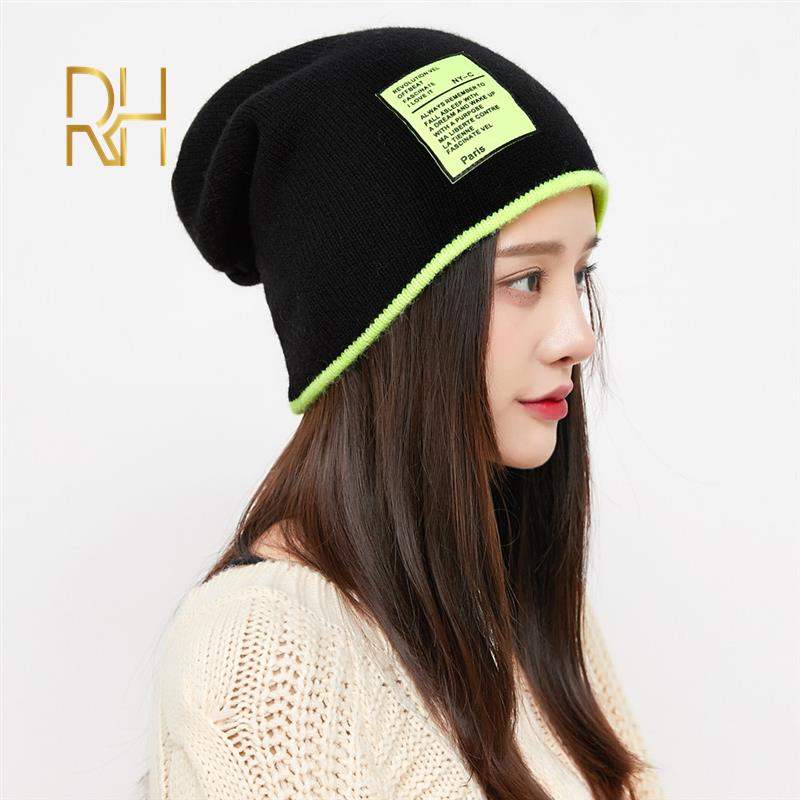 Women's Knitted Hat Autumn Winter Hats Beanie Caps Ladies Warm Wool Hat Solid Warm Winter Hats For Female RH, Black
Women's Knitted Hat Autumn Winter Hats Beanie Caps Ladies Warm Wool Hat Solid Warm Winter Hats For Female RH, Black