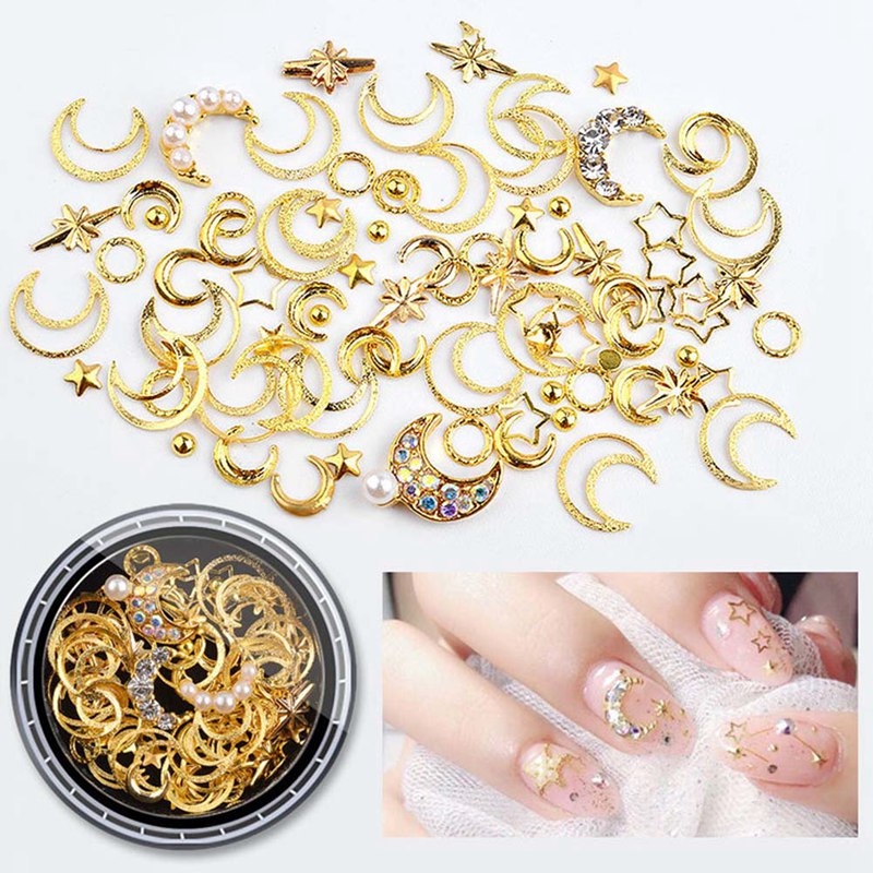 1 Bottle Metal Moon Star Strip Nail Glitter Flakes Sequins Gold Silver DIY Shape Polish Tips Nail Art Decorations Manicure, Silver;gold
1 Bottle Metal Moon Star Strip Nail Glitter Flakes Sequins Gold Silver DIY Shape Polish Tips Nail Art Decorations Manicure, Silver;gold