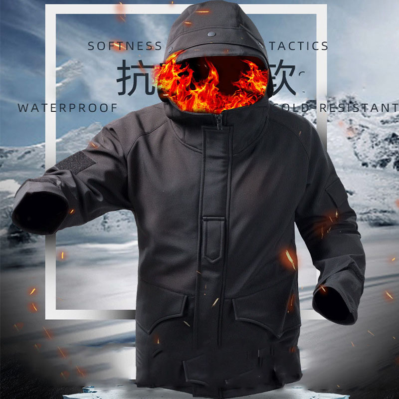 Men Outdoor Winter Tactical G8Jacket Waterproof Plus Velvet Thermal Warm Coat Windbreaker Climbing Hiking Hooded Jacket, Black
Men Outdoor Winter Tactical G8Jacket Waterproof Plus Velvet Thermal Warm Coat Windbreaker Climbing Hiking Hooded Jacket, Black