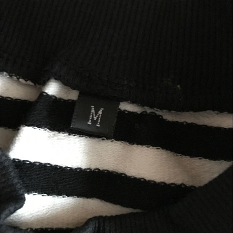 Fashion Men's Oversized Hoodies Plus Size Street White Black Striped Loose Baggy Hoody Long Sleeve Sweatshirt For Hipster 200923