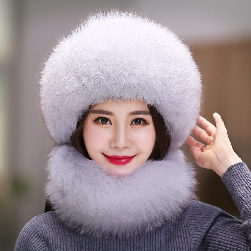 New fur Cap Female Scarf Double-purpose Thickening Warm Winter Fur hat for womens beanie hat ZY08, White
New fur Cap Female Scarf Double-purpose Thickening Warm Winter Fur hat for womens beanie hat ZY08, White