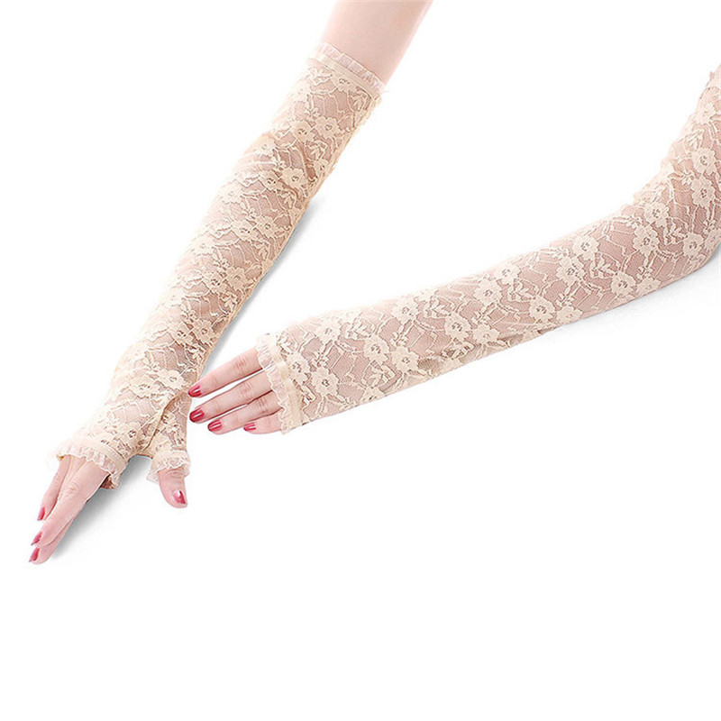 Five Fingers Gloves Breathable Half Finger Lace Sunscreen Elbow Women UV Long Driving Is Essential For Ladies
Five Fingers Gloves Breathable Half Finger Lace Sunscreen Elbow Women UV Long Driving Is Essential For Ladies