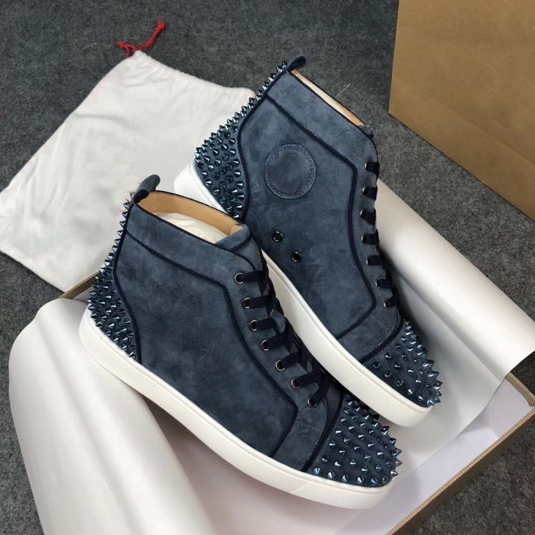 Top Luxury Designer Spikes III Outdoor Trainers High Top Red Bottom Shoes High Quality Red Sole Casual Flat Chaussures Sport Party Dress, Black
Top Luxury Designer Spikes III Outdoor Trainers High Top Red Bottom Shoes High Quality Red Sole Casual Flat Chaussures Sport Party Dress, Black
