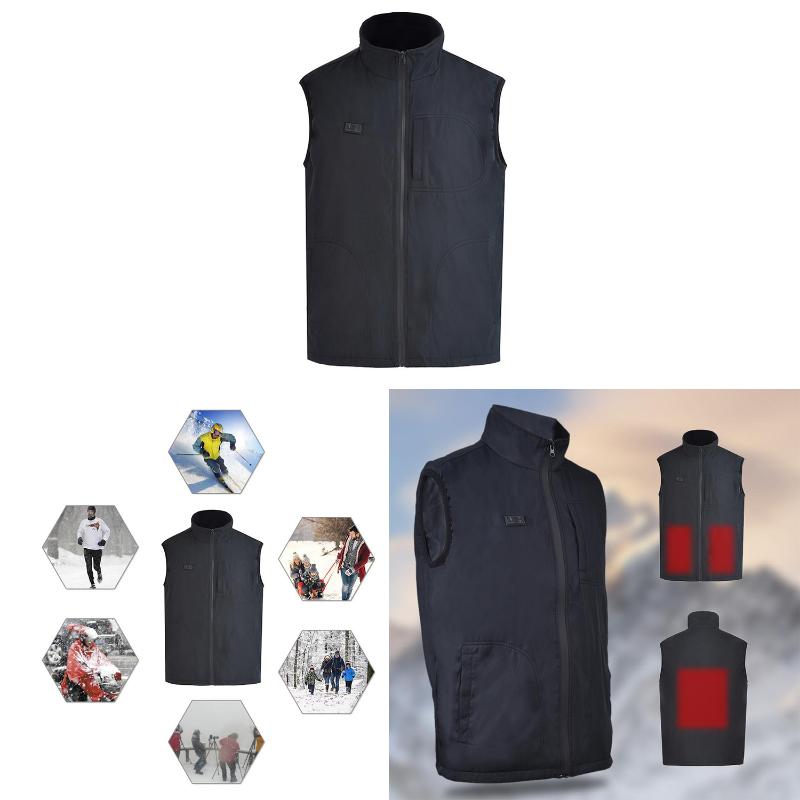 Electric Heated Vest 3 Third Gear Temperature USB Heating Vest Winter Thermal Camping Warm Ski Jacket, Black
Electric Heated Vest 3 Third Gear Temperature USB Heating Vest Winter Thermal Camping Warm Ski Jacket, Black