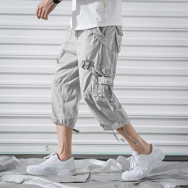 Men's Pants Cargo Shorts Men 2021 Arrival Summer Loose Multi Pockets Homme Streetwear