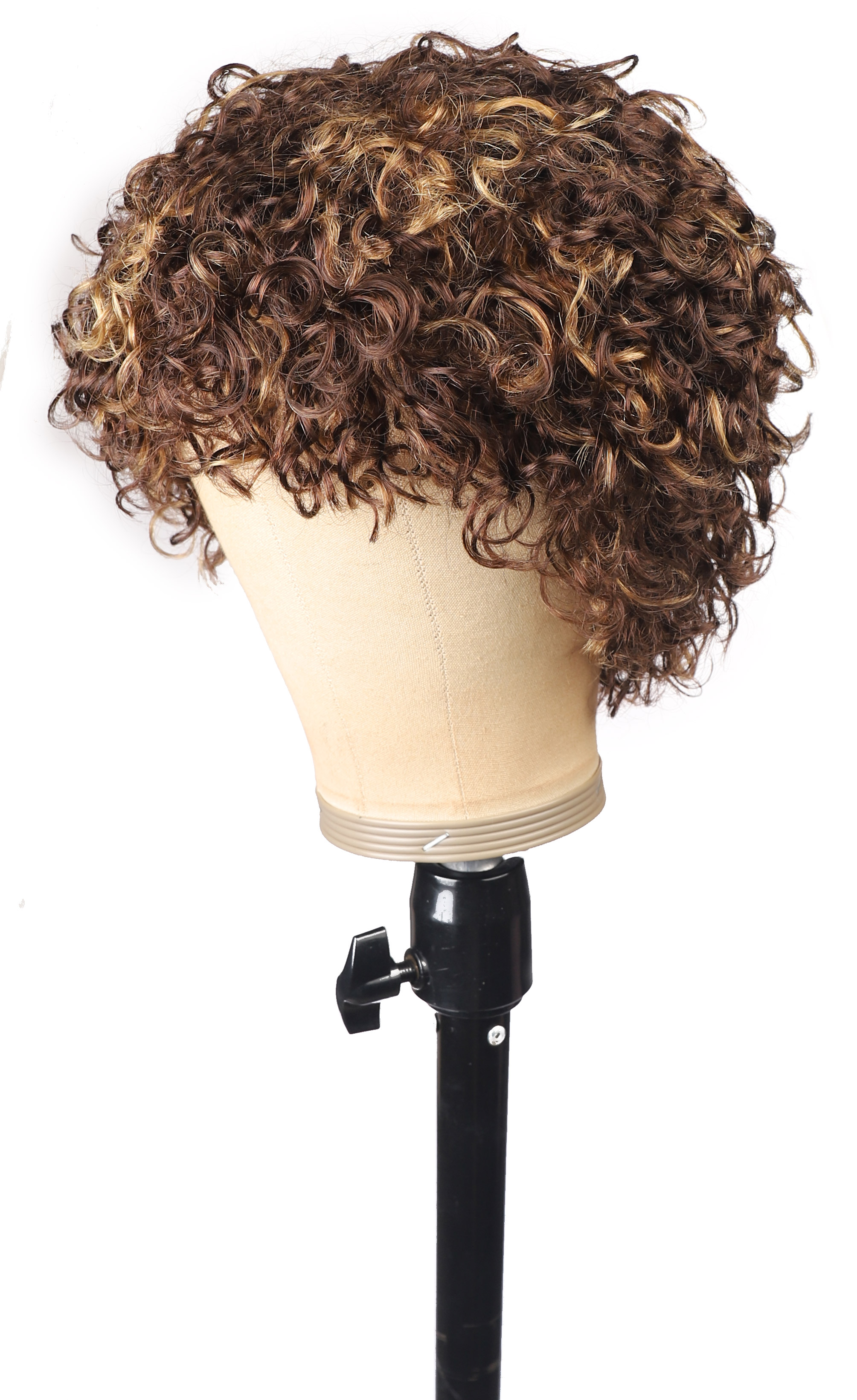 Ishow Short Wigs Brazilian Virgin Hair 4/27 Big Curl Ombre Color Curly Human Hair Wigs with Bangs Colored Curly Bangs 8inch