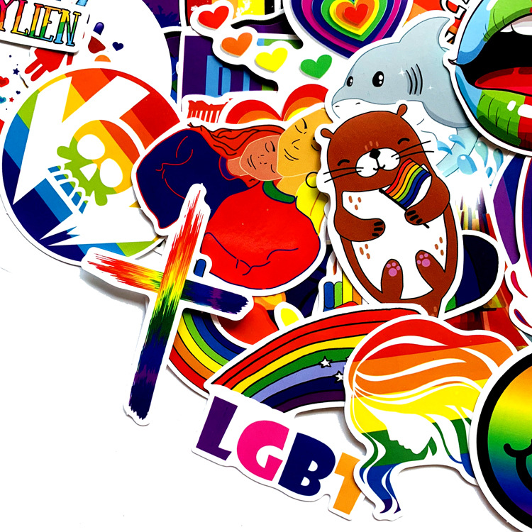 Colorful Graffiti Stickers Rainbow Love Stickers Water Cup Refrigerator Car Computer Waterproof Stickers