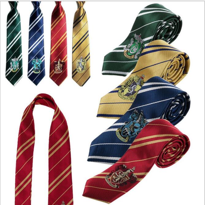 

Stripe Harries Neck Tie for party boys kids school ties student Ravenclaw Hufflepuff Slytherin Necktie halloween festival costume badge neckties
