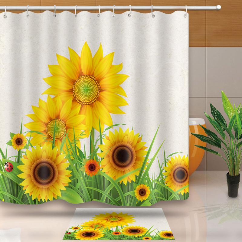 Shower Curtains MTMETY Sunflower Curtain Printing Quick Drying Waterproof Bathroom Plant Set With 12 Hooks
Shower Curtains MTMETY Sunflower Curtain Printing Quick Drying Waterproof Bathroom Plant Set With 12 Hooks