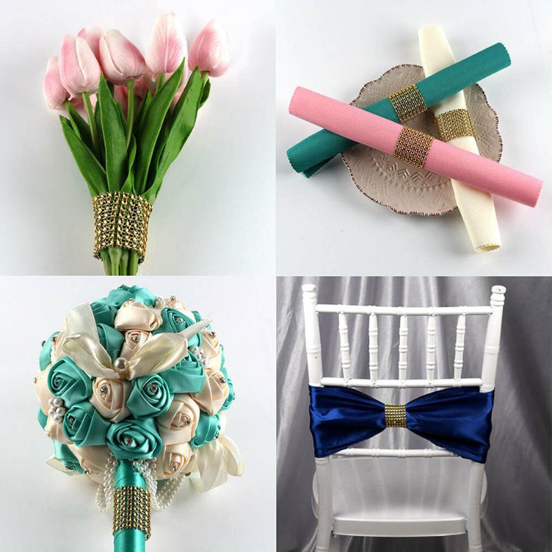 100pcs Napkin Rings Gold Diamond Mesh Wrap Napkin Ring Holder for Wedding Hotel Table Decoration Party Supplies
100pcs Napkin Rings Gold Diamond Mesh Wrap Napkin Ring Holder for Wedding Hotel Table Decoration Party Supplies