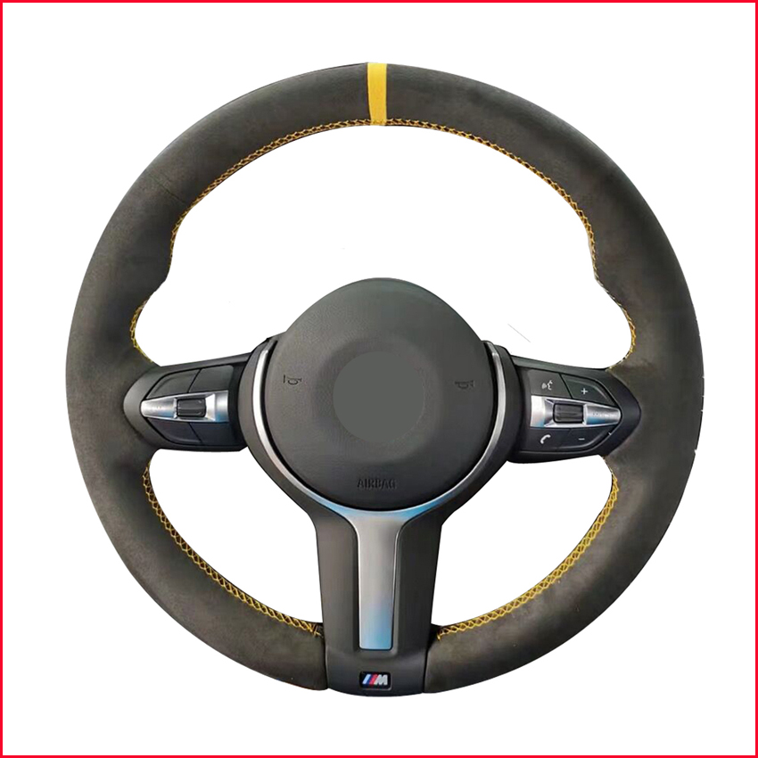 Black Suede Steering Wheel Cover for BMW M Sport F30 F31 F34 F10 F11 F07 F45 F46 F22 F23 M235i M240i Parts
Black Suede Steering Wheel Cover for BMW M Sport F30 F31 F34 F10 F11 F07 F45 F46 F22 F23 M235i M240i Parts