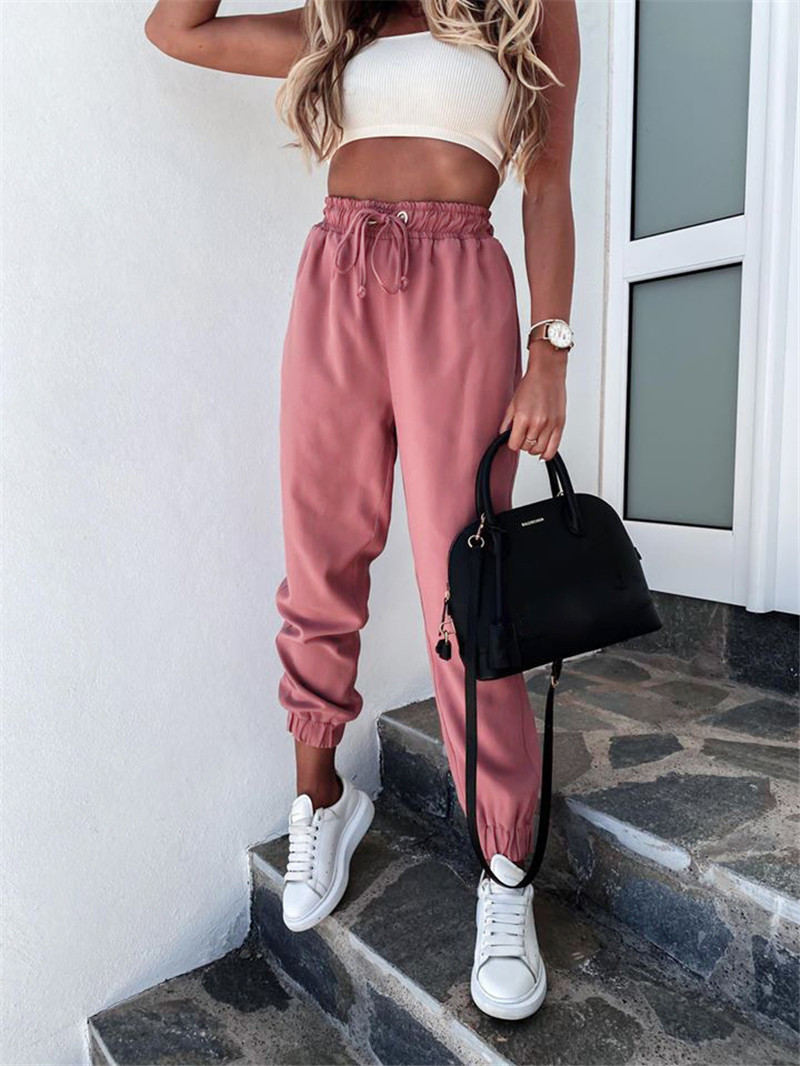 Women Sweatpant High Waist Joggers Hip Hop Dance Show Pant Baggy Casual Slim Fit Trousers Sportswear