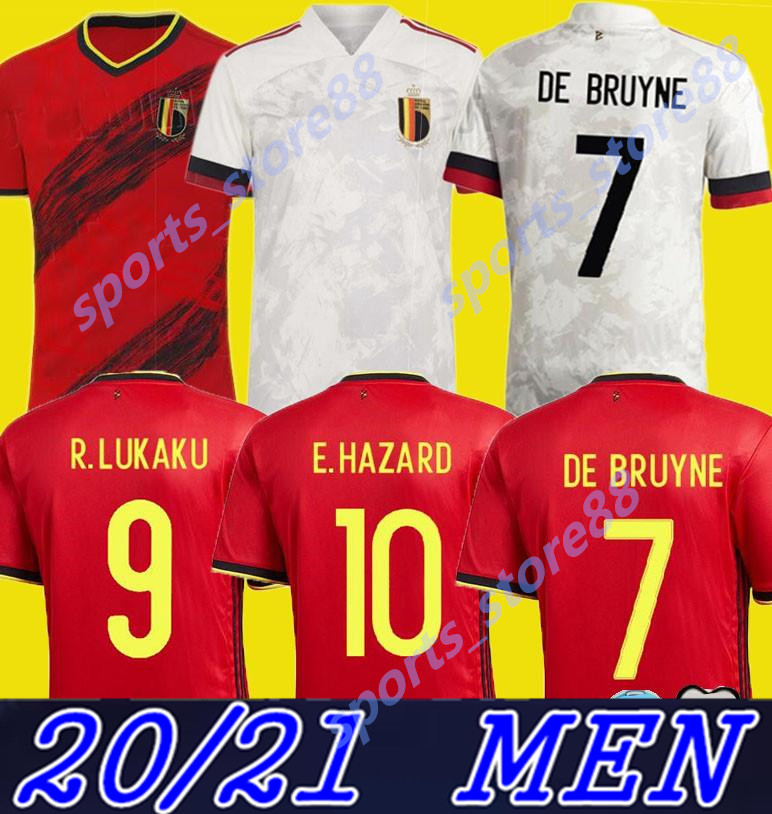 2020 2021 HAZARD LUKAKU MERTENS Belgium Soccer jerseys 20 21 DE BRUYNE Tielemans national team Belgium Home away Football shirt