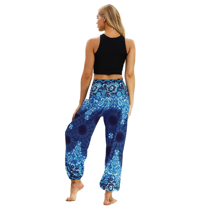 Fashion Sports Yoga Pants Printed High Waisted Women's Leggings Summer Beach Dance Bloomers Outdoor Gym Fitness Sportswear