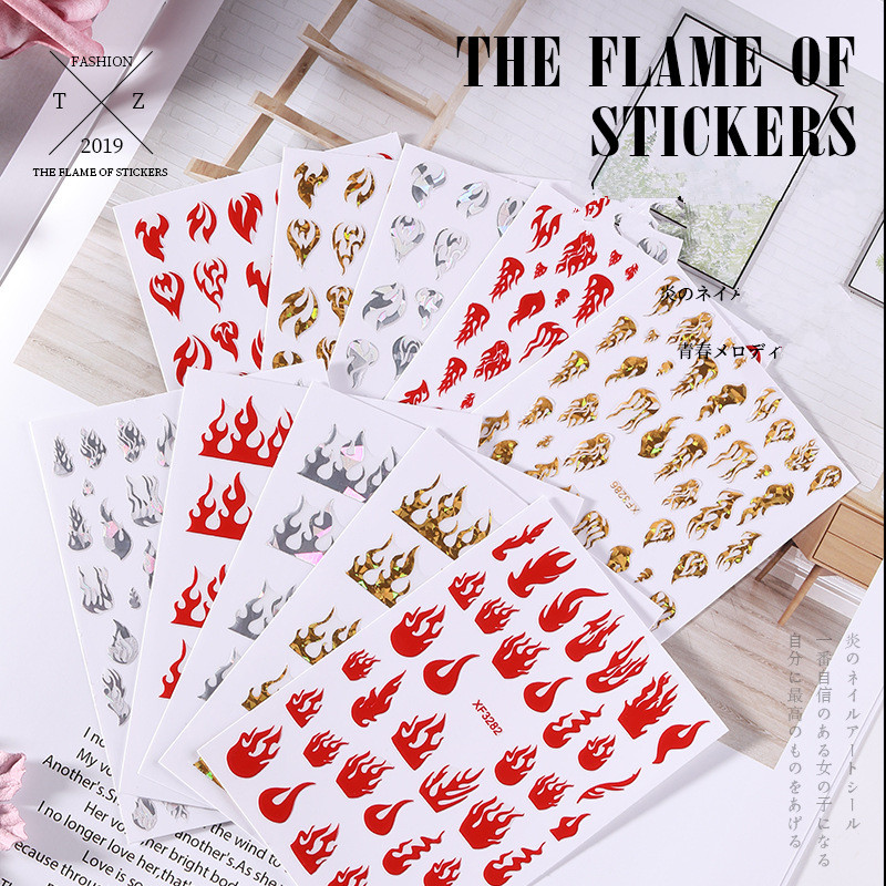 Holographic Nail Fire Flame Vinyls Stencil Hollow Transfer Sticker Water Slide Nail Art Decals Nail Wraps F655, 10 style
Holographic Nail Fire Flame Vinyls Stencil Hollow Transfer Sticker Water Slide Nail Art Decals Nail Wraps F655, 10 style