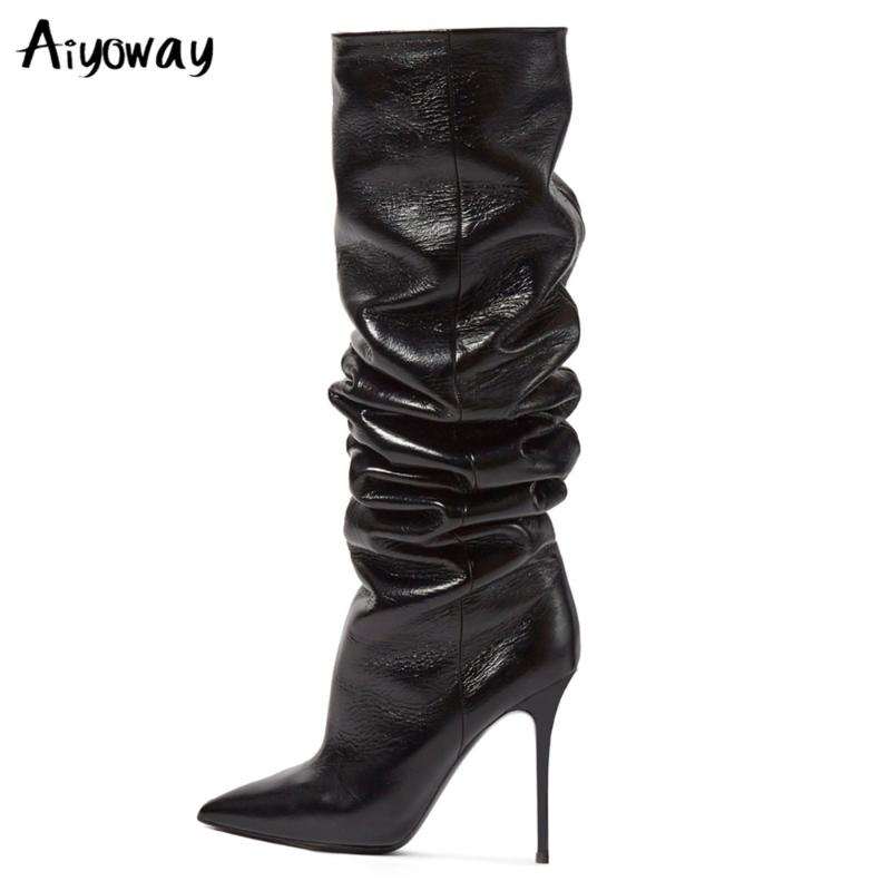 Classic Women's High Heel Pointed Toe Black Knee High Slouch Boots Black Ladies Sexy Party Winter Shoes Plus Size Aiyoway
Classic Women's High Heel Pointed Toe Black Knee High Slouch Boots Black Ladies Sexy Party Winter Shoes Plus Size Aiyoway