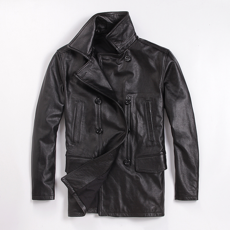 Style Man Thicker Vintage Cowhide Jackets Winter Warm Men's Genuine Leather Slim Trench Plsu Size Classic Coat, Black
Style Man Thicker Vintage Cowhide Jackets Winter Warm Men's Genuine Leather Slim Trench Plsu Size Classic Coat, Black