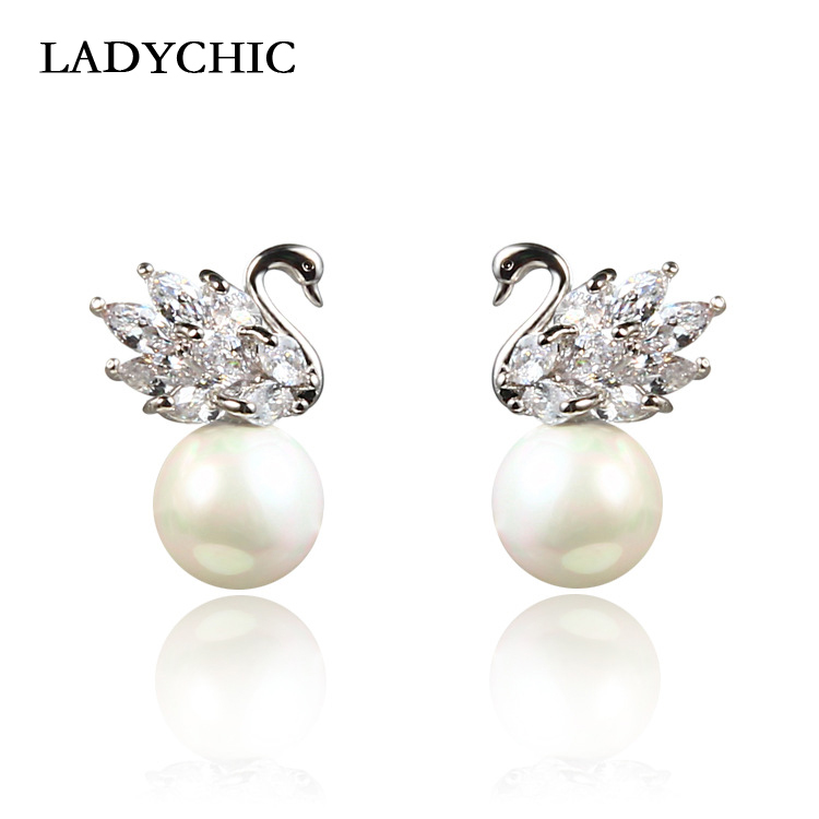 LADYCHIC Cute Elegant Silver Color Stud Earrings for Women Lovely Pearl Earring Fashion Jewelry Birthday Gifts LE1374
LADYCHIC Cute Elegant Silver Color Stud Earrings for Women Lovely Pearl Earring Fashion Jewelry Birthday Gifts LE1374