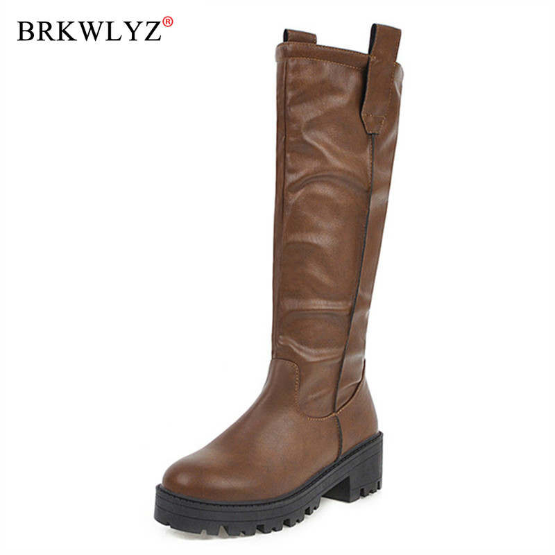 2020 large size 34-43 fashion knee high boots med heels round toe winter ladies shoes simple fold 3 colors women boots, Black
2020 large size 34-43 fashion knee high boots med heels round toe winter ladies shoes simple fold 3 colors women boots, Black