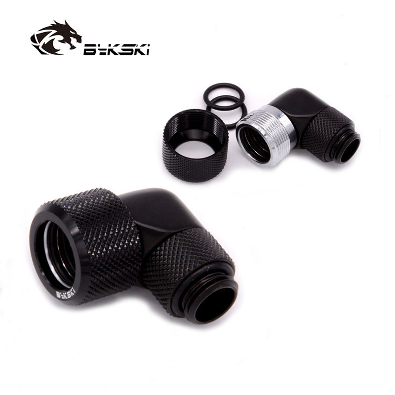 Bykski Thread 90 Degree Rotary Fittings + OD12mm 14mm 16mm Hard Tube for PC Computer Accessories Water Cooling System Connector 
Bykski Thread 90 Degree Rotary Fittings + OD12mm 14mm 16mm Hard Tube for PC Computer Accessories Water Cooling System Connector
