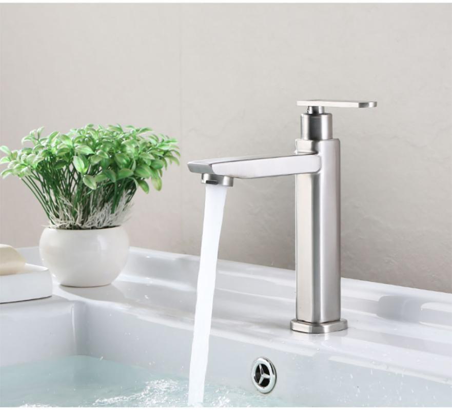 Bathroom Stainless steel Faucet Brushed Sink cold water Faucet Single Hole Single Handle Vanity
Bathroom Stainless steel Faucet Brushed Sink cold water Faucet Single Hole Single Handle Vanity