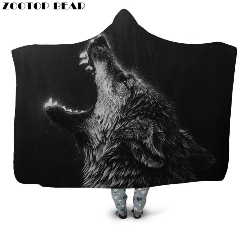 Animal Tribal Throw Hooded Blanket Black Wolf Cool Fashion Wearable Fleece Bedding Office Quilts Soft Adults Travel 3D Print
Animal Tribal Throw Hooded Blanket Black Wolf Cool Fashion Wearable Fleece Bedding Office Quilts Soft Adults Travel 3D Print