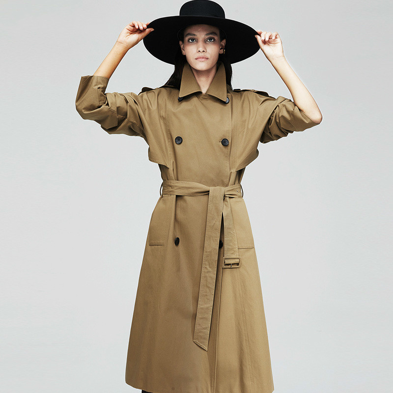 Spring and Autumn Classic Windbreaker Woman England Women' double-breasted casual sashes overknee length trench coat women 9013, Gray
Spring and Autumn Classic Windbreaker Woman England Women' double-breasted casual sashes overknee length trench coat women 9013, Gray