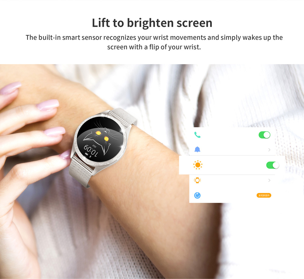 Women Smart Watch Bluetooth Full Screen Smartwatch Heart Rate Monitor Sports Watch for IOS Andriod KW20 Lady Wrist Watches55975019