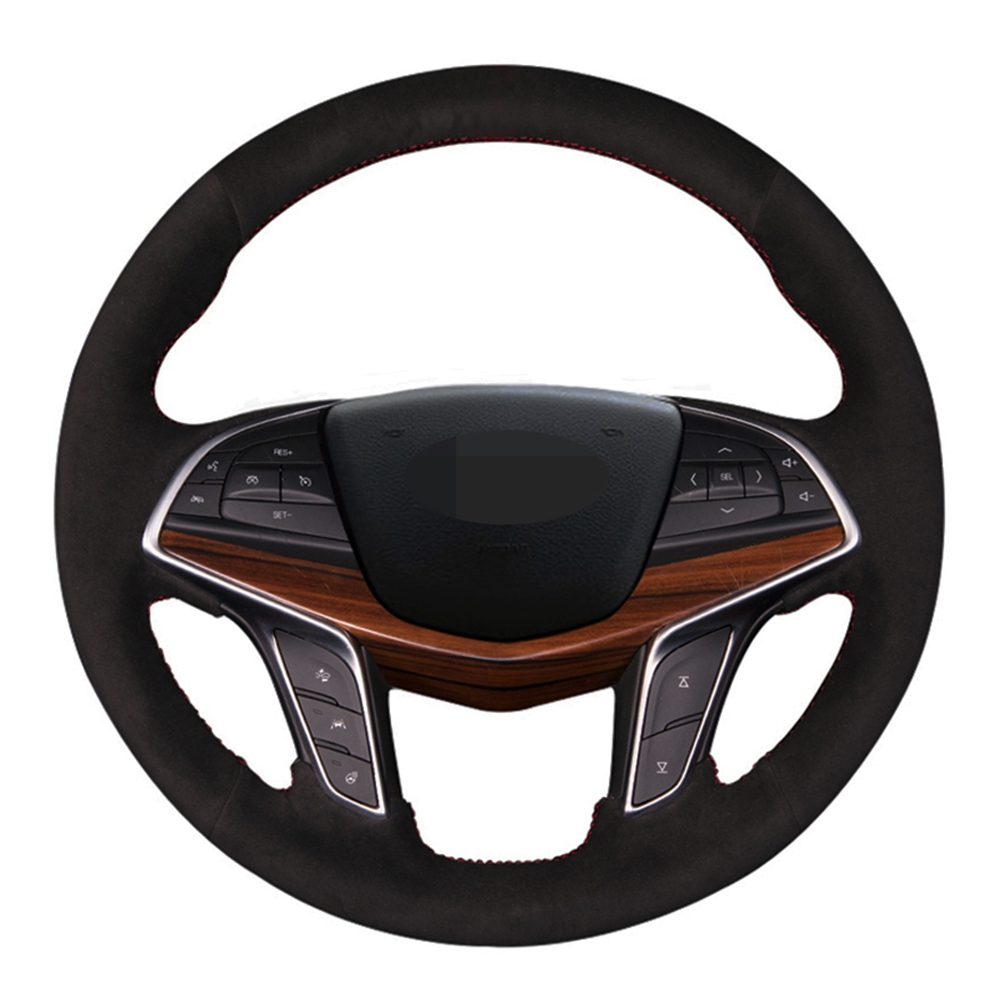 Car Steering Wheel Cover DIY Hand-stitched Black Suede For Cadillac CT6 2015-2019 XT5 2015-2018 CT6 PLUG-IN 2017
Car Steering Wheel Cover DIY Hand-stitched Black Suede For Cadillac CT6 2015-2019 XT5 2015-2018 CT6 PLUG-IN 2017