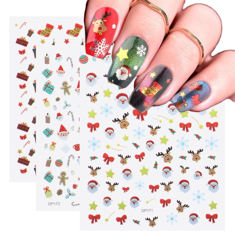 1pc 3D Nail Sticker Christmas Laser Cartoons Santa Claus Gift Nail Art Decorations Self-adhesive Wraps Manicure LEDP171-178, Dp172
1pc 3D Nail Sticker Christmas Laser Cartoons Santa Claus Gift Nail Art Decorations Self-adhesive Wraps Manicure LEDP171-178, Dp172