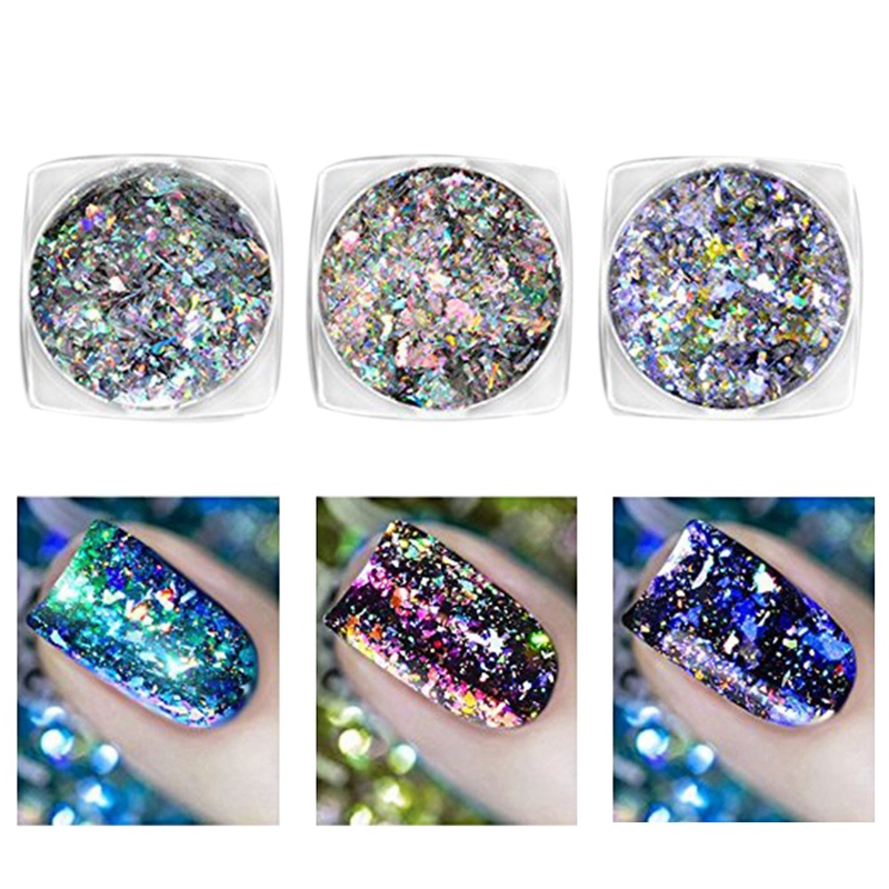 Nail Art Chameleon Sequins Glitter Holographic Flakes Paillette Galaxy Mirror Powder 3 Boxes
Nail Art Chameleon Sequins Glitter Holographic Flakes Paillette Galaxy Mirror Powder 3 Boxes
