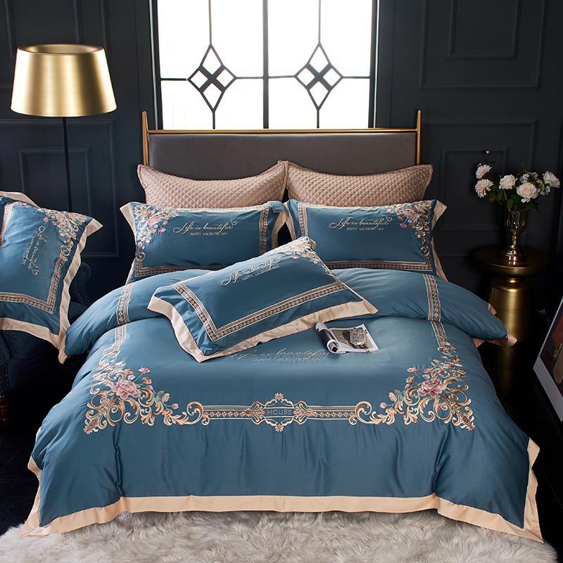 J1 100% Egyptian Cotton Bedding Queen King size JPcs flowers pattern blue Duvet Cover Bed sheet Pillow shams
J1 100% Egyptian Cotton Bedding Queen King size JPcs flowers pattern blue Duvet Cover Bed sheet Pillow shams