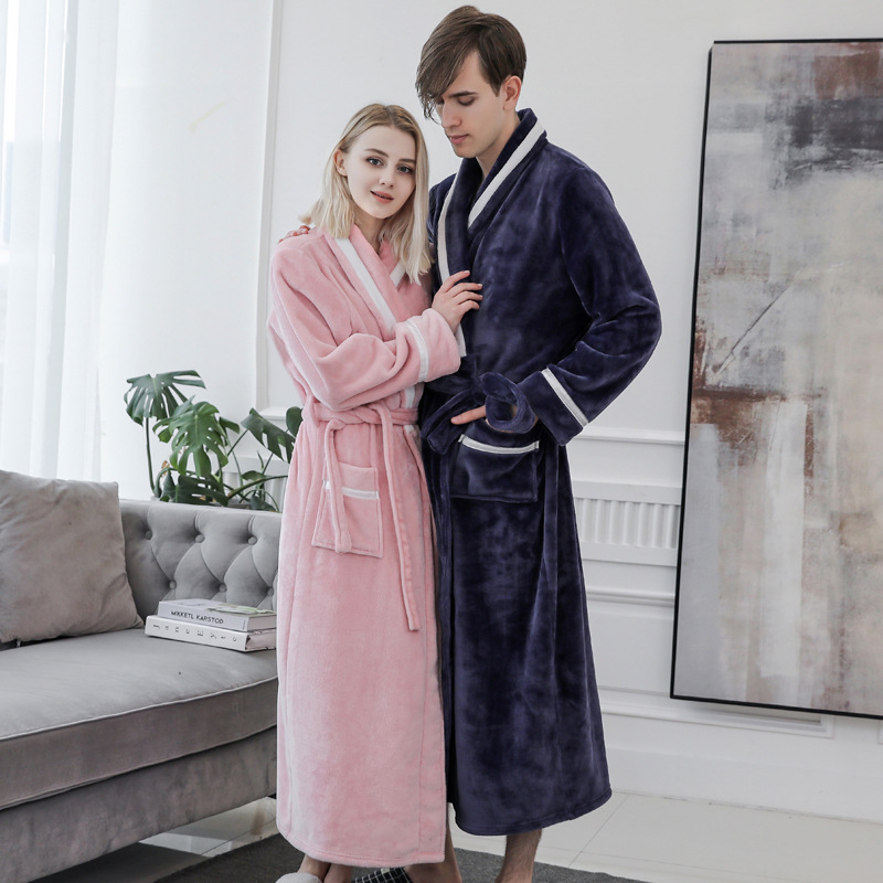 Women And Men Coral Fleece Nightwear Kimono Robe Winter New Warm Bathrobe Gown Intimate Lingerie Long Couple Sleepwear, Pink men
Women And Men Coral Fleece Nightwear Kimono Robe Winter New Warm Bathrobe Gown Intimate Lingerie Long Couple Sleepwear, Pink men