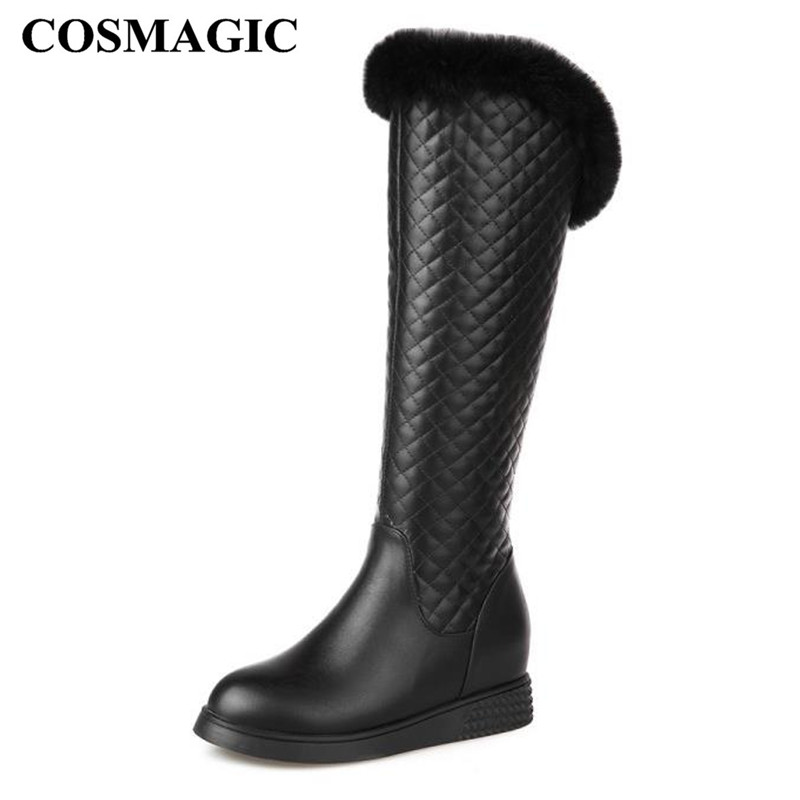 COSMAGIC 2020 New Winter Women Knee High Snow Boots Fashion Knight Boots Wedge Increasing Height Round Toe Plaid Long, White
COSMAGIC 2020 New Winter Women Knee High Snow Boots Fashion Knight Boots Wedge Increasing Height Round Toe Plaid Long, White