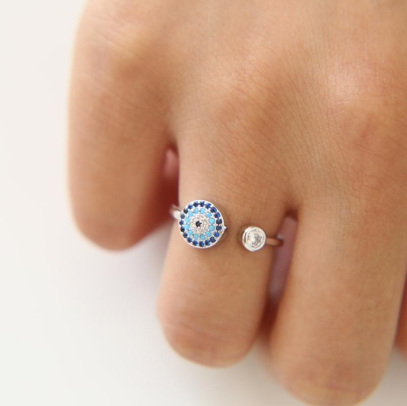 Cluster Rings Rose Gold Evil Eye Open Ring With Blue Black Mixed Cz Jewelry Luxury Adjustable Cubic Zircon Turkish Women
Cluster Rings Rose Gold Evil Eye Open Ring With Blue Black Mixed Cz Jewelry Luxury Adjustable Cubic Zircon Turkish Women