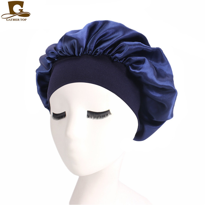 Women's Satin Solid Wide-brimmed Sleeping Hat Night Sleep Cap Hair Care Bonnet Nightcap For Women Men Unisex Cap, Blue;gray
Women's Satin Solid Wide-brimmed Sleeping Hat Night Sleep Cap Hair Care Bonnet Nightcap For Women Men Unisex Cap, Blue;gray