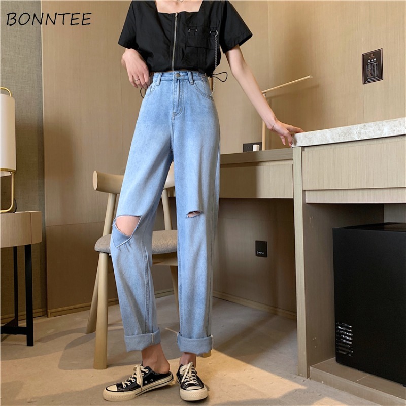 High Waist Jeans Women Autumn Newest Chic Boyfriend Hole Casual All-match Basic Ladies Denim Trousers Classic BF Teens Clothing, Blue
High Waist Jeans Women Autumn Newest Chic Boyfriend Hole Casual All-match Basic Ladies Denim Trousers Classic BF Teens Clothing, Blue