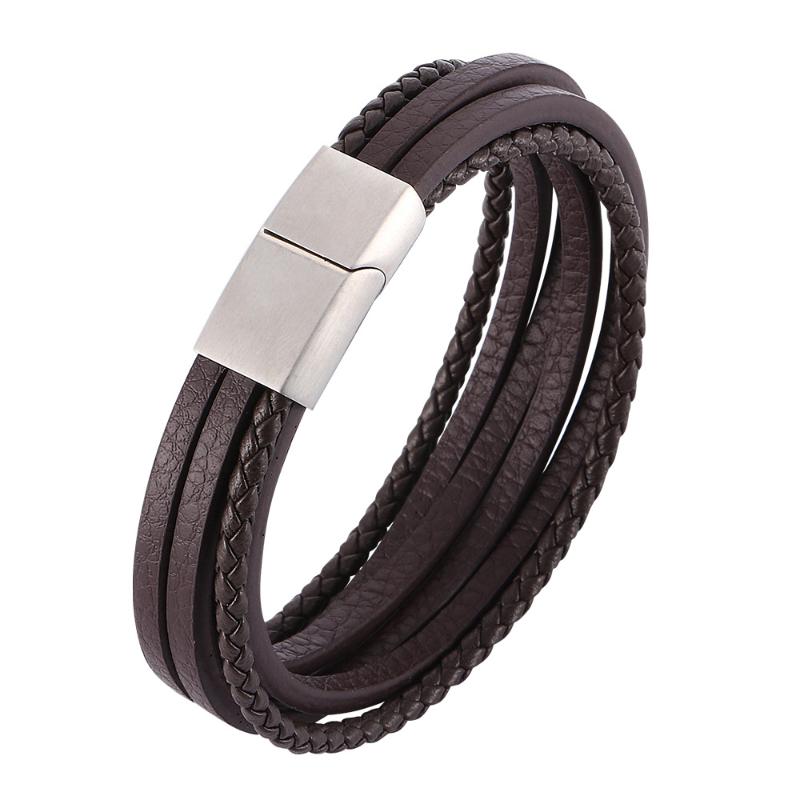 New Bracelet Jewelry Popular Men's Hand Rope Stainless Steel Woven Leather Simple and Elegant Delicate Accessories High Quality
New Bracelet Jewelry Popular Men's Hand Rope Stainless Steel Woven Leather Simple and Elegant Delicate Accessories High Quality