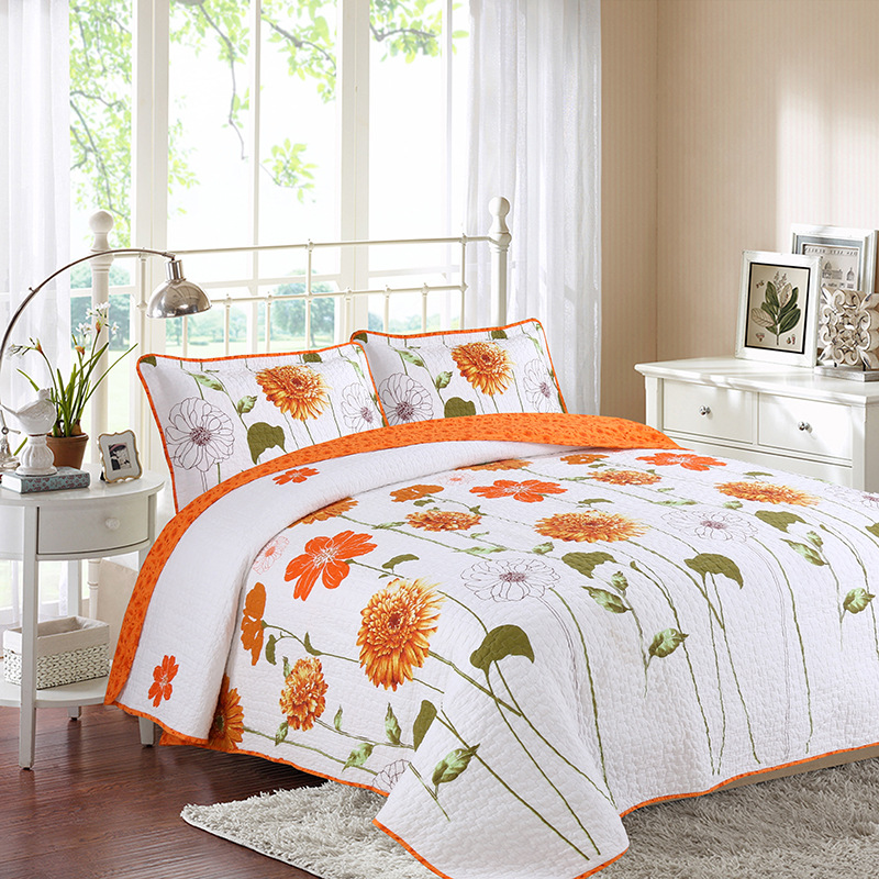 CHAUSUB Bedspreads For Bed Quilt Set 3PC Flower Print Cotton Quilts Bed Cover Pillowcase Queen Size Summer Quilted Coverlet, As pictures
CHAUSUB Bedspreads For Bed Quilt Set 3PC Flower Print Cotton Quilts Bed Cover Pillowcase Queen Size Summer Quilted Coverlet, As pictures